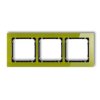 DECO Ramka 3 potrójna uniwersalna - efekt szkła (ramka zielona: spód czarny) zielony 2-12-DRS-3 KARLIK