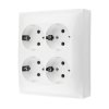 Simon Aquaclick Gniazdo IP20, Schuko, 4-krotne biały ACGSZN4/11