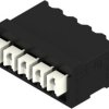 PCB terminal, 5 pole, pitch 3.5 mm, AWG 28-14, 12 A, spring-clamp connection, black, 1870580000