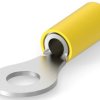 Insulated ring cable lug, 2.6-6.6 mm², AWG 12 to 10, 6.73 mm, M6, yellow, 320569