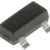 MOSFET Typ N-kanałowy 170 mA SOT-23 100 V Rozszerzenie 3-pinowy Powierzchnia 300 mW DiodesZetex 10 Ω