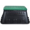 Heitronic 21042 Floor Socket Black/Green 500kg Load 12 Outputs