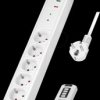 LPS402 Socket outlet, 5 sockets, with remote control, 1.5 m, white
