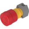 Mushroom pushbutton, unlit, latching, waistband round, red, 704.064.2