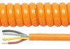 PUR spiral cord 7 G 1.5 mm², AWG 16, unshielded, orange, 85430