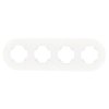Ramka poczwórna, plastikowa, owalna, biała, Soul/Oval