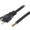 Kabel: 3X1mm2, Przewody,Sev-1011 (J) Wtyk, 1,8M, 10A Lt-313 H05vv-F 3X1.0 Blk...