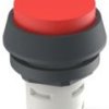 Pushbutton, unlit, waistband round, red, mounting Ø 16.2 mm, 1.30.070.321/0300