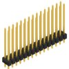 Pin header, 30 pole, pitch 2.54 mm, straight, black, 10055710