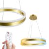 Lampa wisząca LED, 70W, 4900lm, 3CCT, IP20, złota, z pilotem, ściemnialna, SAMIRA HOROZ
