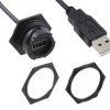 Kabel USB Złącze A USB A Złącze B USB A dł. 150mm Przewód przedłużający USB USB 2.0 kolor: Czarny