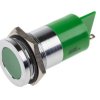 Lampka kontrolna do montażu panelowego 110V dc, zielona 22mm LED Chrom RS PRO
