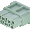Socket contact insert, DD, 12 pole, unequipped, crimp connection, 09140123102