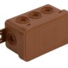 Puszka Natynkowa Pusta 8 Wlotów Viplast V8 Klik Brązowa Ip54 80X45x41mm 038-02
