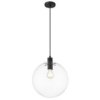 Lampa Wisząca Puerto Z Dużym Szklanym Kloszem Bańką Do Salonu Lp-004/1P L Bk...