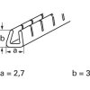 Edge protection profile, serrated edge, (W x H) 2.7 x 3 mm, max. clamping range 0.9 mm, PE, natural, GEE36F-C, package with 30,5