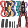 PVC-stranded wires kit, halogen free, 0.34 mm², 11 x 0.2 mm, black/white/red/blue/brown/gray/green/yellow/orange/purple, outer Ø
