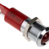 Lampka kontrolna do montażu panelowego 230V ac, czerwona 14mm LED Chrom RS PRO