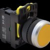 Przełącznik przycisk sterowniczy 22mm kryty bistabilny żółty Tracon