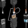 38360 MPO fibre-optic HDMI extender, 8K 60 Hz, 100 m