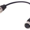 Sensor actuator cable, 7/8"-cable plug, straight to 7/8"-cable socket, straight, 4 pole + PE, 2 m, PUR, black, 2134969