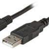 USB 2.0 connection cable, USB plug type A to USB plug type B, 1 m, black, K5228SW.1V2