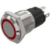 EAO 82-4151.11A4 Illum. PButton mom. 16mm St.Steel flush/flat ring red/grn 24V