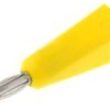 BAN20-WLY Wtyk bananowy lutowany na kabel - standard 2.0mm żółty