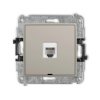 ICON Mechanizm gniazda telefonicznego pojedynczego 1xRJ11, 4-stykowy, beznarzędziowe, bez pola opisowego taupe 60IGTBO-1