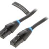 Ibkbk Patch Cord U/Utp 6 Ofc Pvc Czarny 8M Rj45 Wtyk,Z Obu Stron