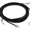 Telephone cable, RJ10-RJ10, 5m, black