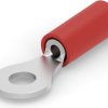 Insulated ring cable lug, 0.3-1.31 mm², AWG 22 to 16, 3.68 mm, M3.5, red, 326878