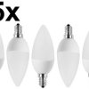 49224 5x LED SMD lamp C35 E14 5 W 470 lm WW promotion