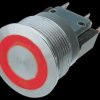 1241.6624.1131000 Metal switch Mittelhub, Ø19, red LED