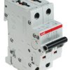 Wyłącznik nadprądowy MCB, Typ C, 2-biegunowy, 4A, 400V, na szynę DIN, ABB S202-C4, S200