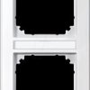 470219 M-SMART, cover-frame, 2-gang, polar white glossy, label holder