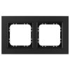 Ramka podwójna R-2RGC/79/33 czarne szkło szronione Sonata Prestige Ospel