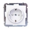 Sentia Gniazdo Schuko Pojedyncze 16A Z Przesłonami Białe 1437-10