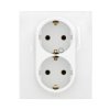 NOWE NILOE Gniazdo podwójne schuko z uziemieniem monoblok zaciski śrubowe białe NP3131WH LEGRAND