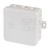 Puszka instalacyjna natynkowa typu KLIK 85x85x40mm hermetyczna IP54 bezhalogenowa LSOH szara E113 F-TRONIC