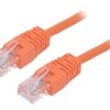Patch cord U/UTP, Cat 5e, RJ45 wtyk z obu stron, linka, CCA, 1m PP12-1M/O