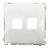 Simon Basic Pokrywa gniazda teleinformatycznego podwójnego 2x RJ Keystone płaska biała BMPT/11