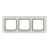 Ramka 3-krotna, szkło białe, efekt szkła, Sedna Elements SDD360803