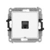 MINI Mechanizm gniazda komputerowego pojedynczego 1xRJ45, kat. 7, ekranowane, 8-stykowy, bez pola opisowego biały mat 25MGKBO-9