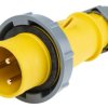 Złącze przemysłowe - zasilające 32A Wtyczka 110 V 3P Męski MENNEKES Żółty Montaż na kablu IP67