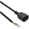 Akyga AK-OT-07A Power Cable IEC C14 Male to Open Ends 1.5m Black
