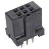 Female connector, 6 pole, pitch 2.54 mm, straight, black, 09195067829