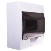 Rozdzielnica modułowa tworzywo 1x8 natynkowa IP40 IK06 N+PE II klasa drzwi transparentne szare DB108S 1X8P/SMD biały 3832