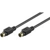 S-VHS connection cable, S-VHS, 1 m, black, mini DIN plug, 4 pole, straight to mini DIN plug, 4 pole, straight, 50057