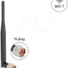 90735 WiFi 7 Antenna N plug 2 - 3 dBi 20.6 cm omnidirectional with til